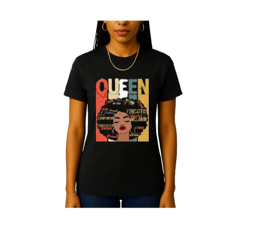 QUEEN DESIGN T-SHIRT (BLACK)