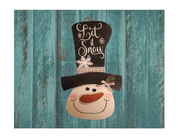 Snowman Top Hat Sign