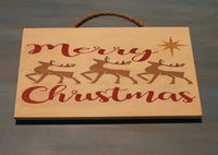 Wall Sign (Merry Christmas with Reindeer)