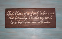 Wall Sign God Bless the food before us