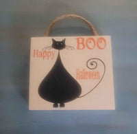 Wall plaque little boo cat